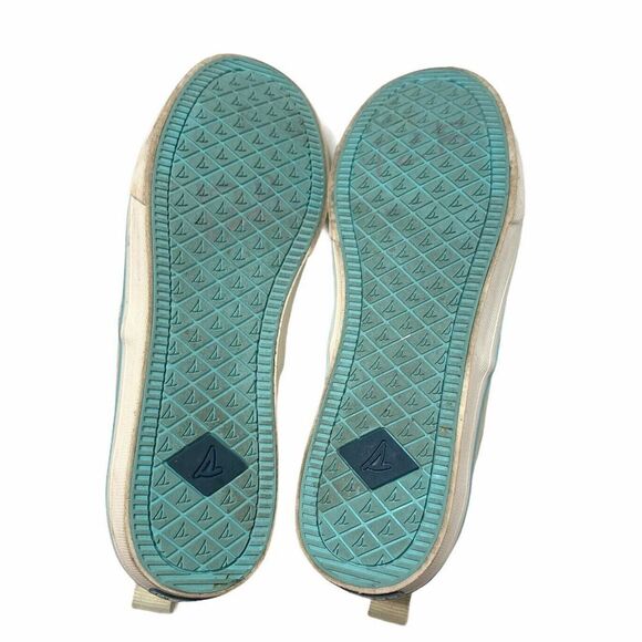 Sperry Top Sider Femmes Cream Lace Up Sneaker 8 - Picture 3 of 9